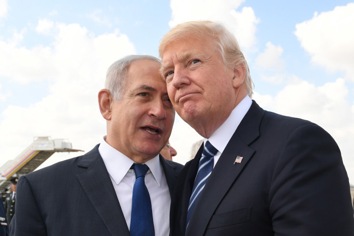 President Trump with Prime Minister Netanyahu at Ben Gurion Airport on May 23, 2017.