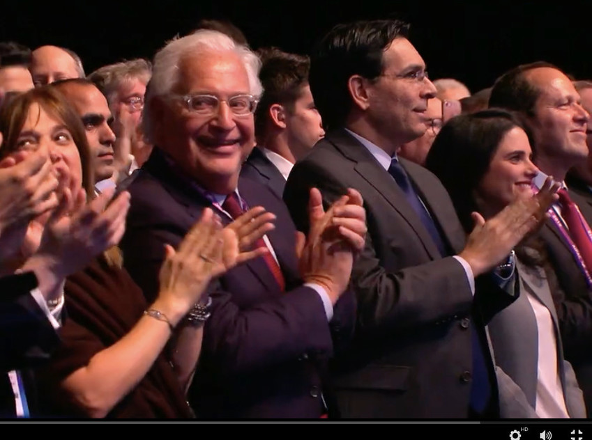 Ambassador David Friedman cheers Ambassador Nikki Haley at the AIPAC Policy Conference.