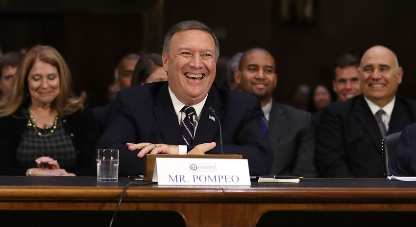Mike Pompeo at a confirmation hearing before the Senate Intelligence Committee on Jan. 12, 2017.