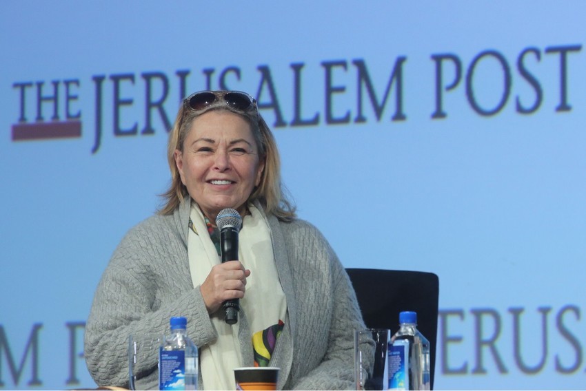 Roseanne Barr at last month's Jerusalem Post conference in New York.