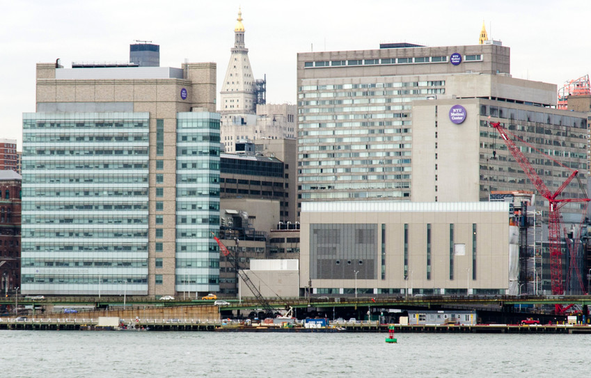 A view of the NYU Medical Center at the East River in Manhattan in 2014.
