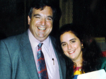 The last photo taken of Stephen M. Flatow with his daughter, Alisa, who was killed in April of 1995 in a terror attack in Israel along with seven others.