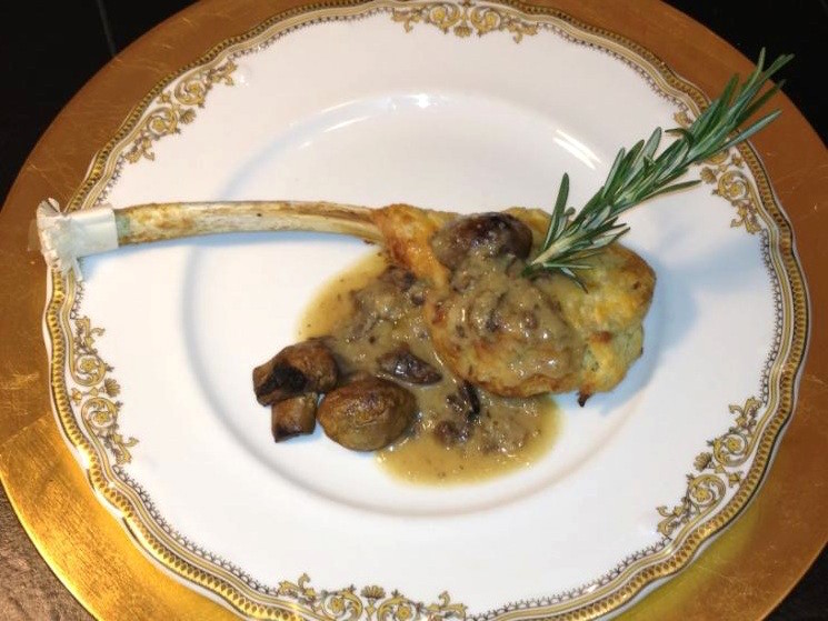 Baby lamb chops in pastry dough smothered in mushroom sauce, a favorite of our columnist Judy Joszef.
