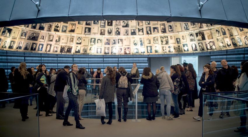 Visitors at the Yad Vashem Holocaust Memorial museum in Jerusalem on April 10, 2018, ahead of Israeli National Holocaust Remembrance Day.