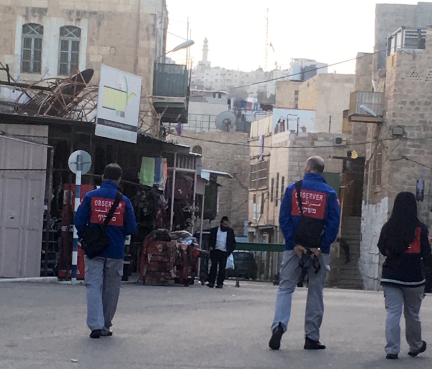A member of the Temporary International Presence in Hebron in the Jewish district last November.