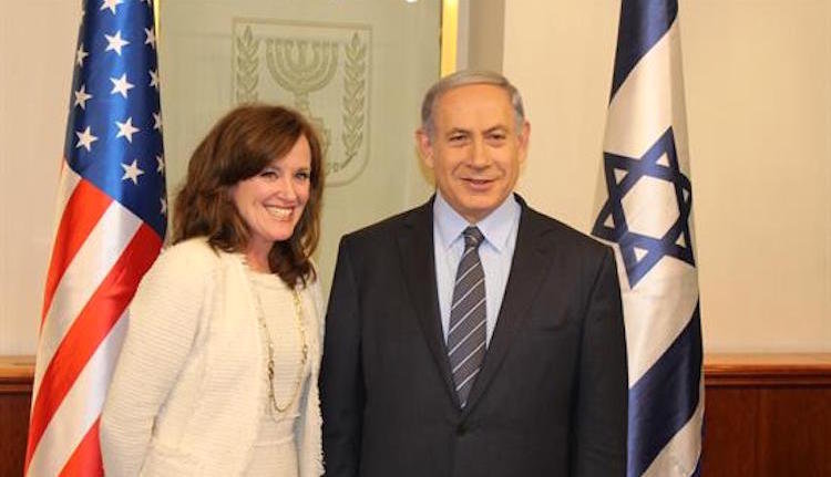 Rep. Kathleen Rice with Israeli Prime Minister Benjamin Netanyahu in 2015.