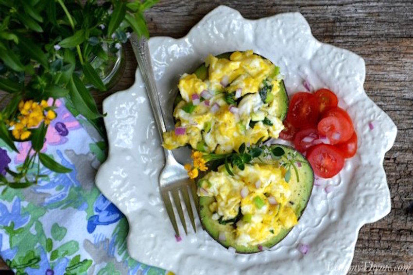 Avocado and eggs breakfast