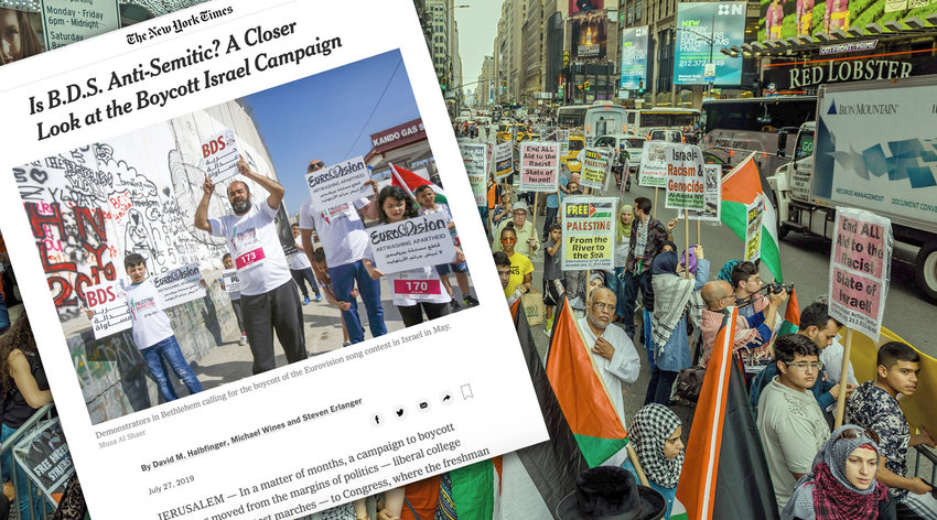 A New York Times explainer of the movement to boycott, divest from, and sanction Israel; a gathering on the International Day of Quds in Times Square.