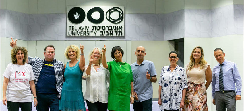 Members of AMEN, the Israeli Association of Myeloma Patients, attend a patient conference at Tel Aviv University in May 2019.