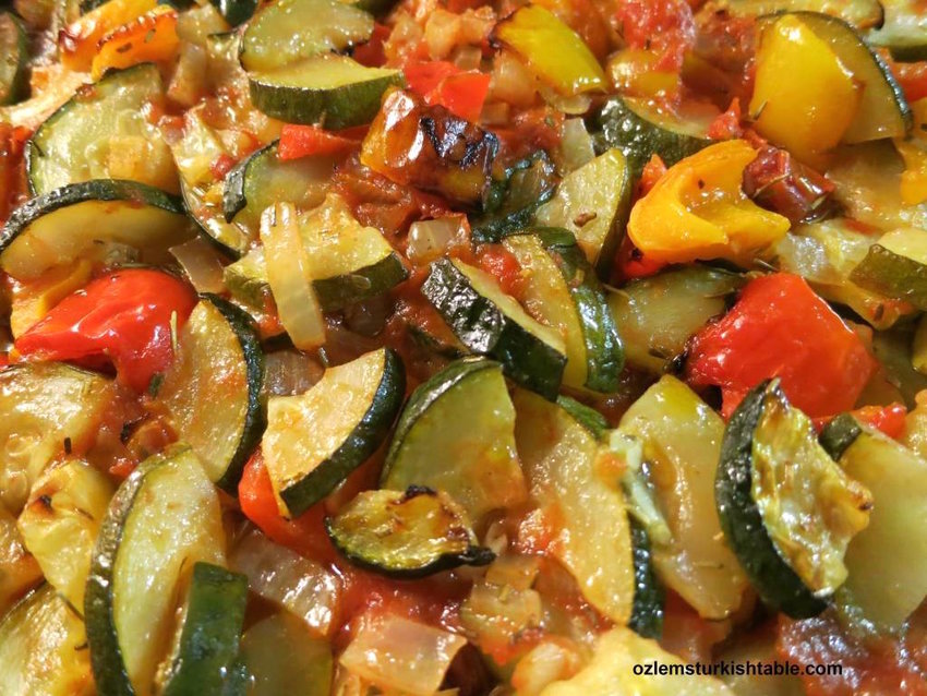 Stewed Summer Squashes with Olive Oil, Lemon and More.