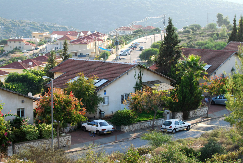 A view of the settlement Neve Menachem, a part of the local council Karnei Shomron.