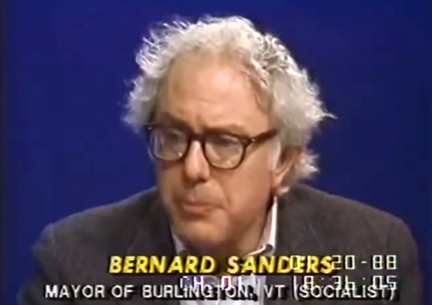 Sen. Bernie Sanders during a C-Span interview when he was mayor of Burlington, Vermont in 1988.