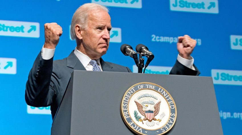 Then-Vice President Joe Biden addresses the fourth National J Street on Sept. 30, 2013.