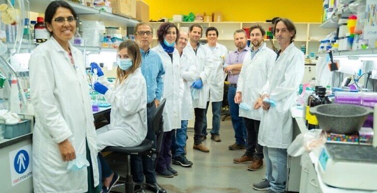 Researchers working on a COVID-19 vaccine at Israeli vaccine development company MigVax.