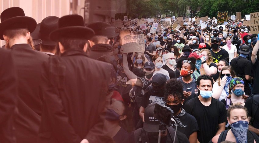 Jews attend a funeral for a revered rabbi; protesters march against police brutality and racism.