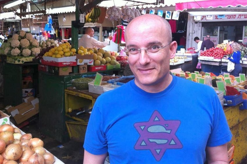 Gil Hovav is pictured at market in Jerusalem.