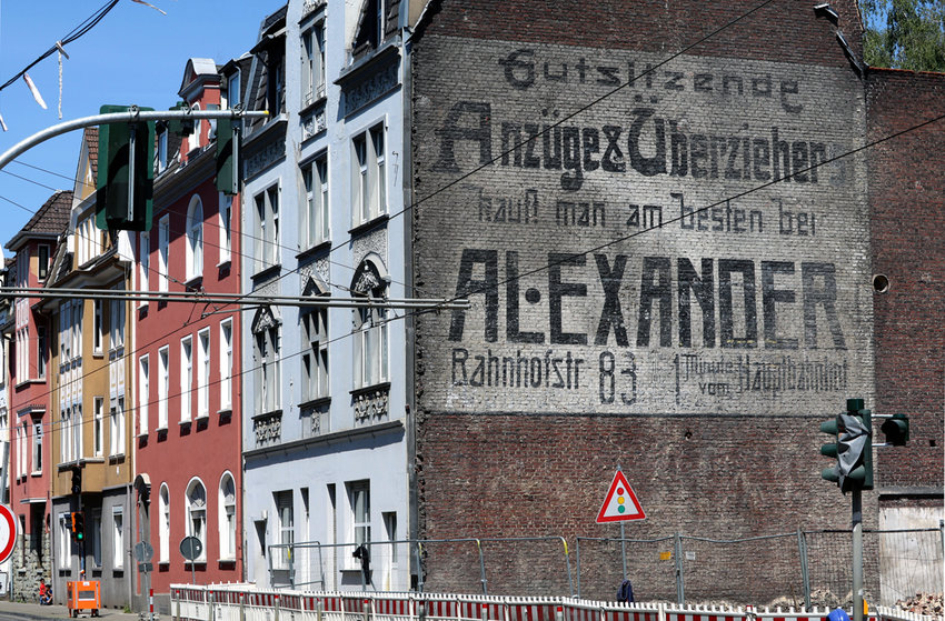 Another structure protected the Alexander family&rsquo;s century-old mural in Gelsenkirchen, Germany.