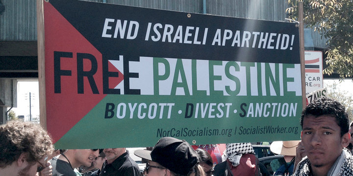Supporters of the BDS movement against Israel.