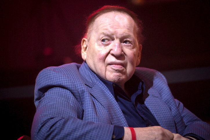 Sheldon Adelson attends an American Independence Day celebration at Avenue in Airport City, on July 3, 2018.