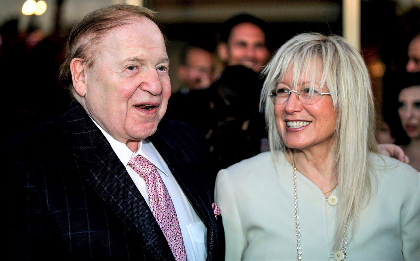Sheldon and Miriam Adelson on July 1, 2009.