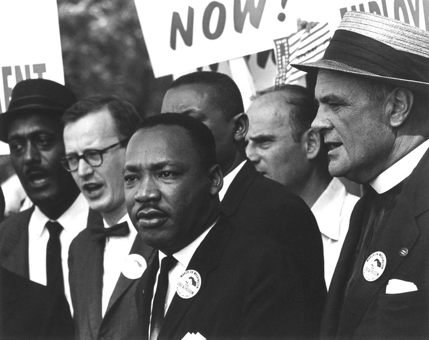 Dr. Martin Luther King Jr. at the march on Washington in 1963.