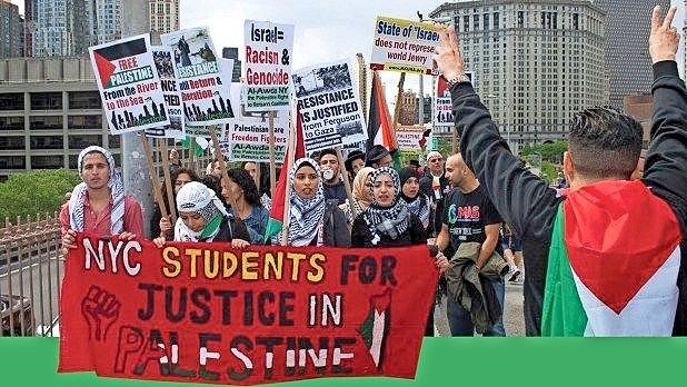 A Students for Justice in Palestine march in New York.
