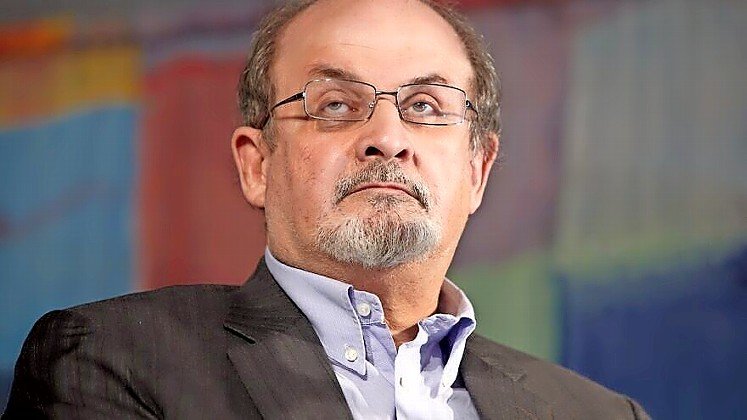 Writer Salman Rushdie speaks at Collisioni 2011 on May 29, 2011, in Novello, Italy.