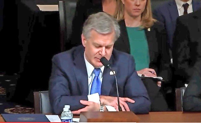 FBI Director Christopher Wray, during a hearing of the Senate Homeland Security and Government Affairs Committee on Nov. 17.