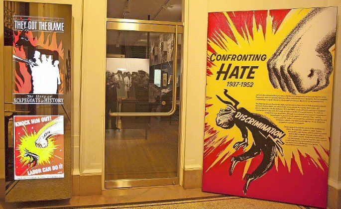 From the American Jewish Committee&rsquo;s &ldquo;Confronting Hate 1937-1952&rdquo; exhibit at the New York-Historical.