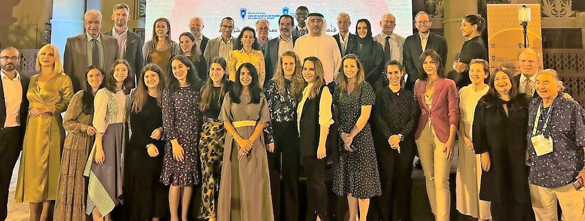 Attendees of an interfaith conference in Dubai on May 3, co-sponsored by Yeshiva University and Abu Dhabi&rsquo;s Mohamed Bin Zayed University for Humanities.