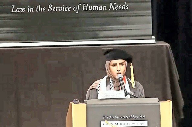 CUNY Law School graduation speaker Fatima Mousa Mohammed.