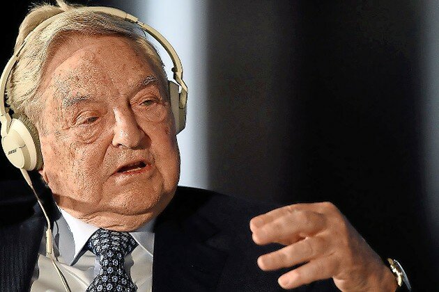 George Soros speaks during a political and financial meeting in Italy in 2014.