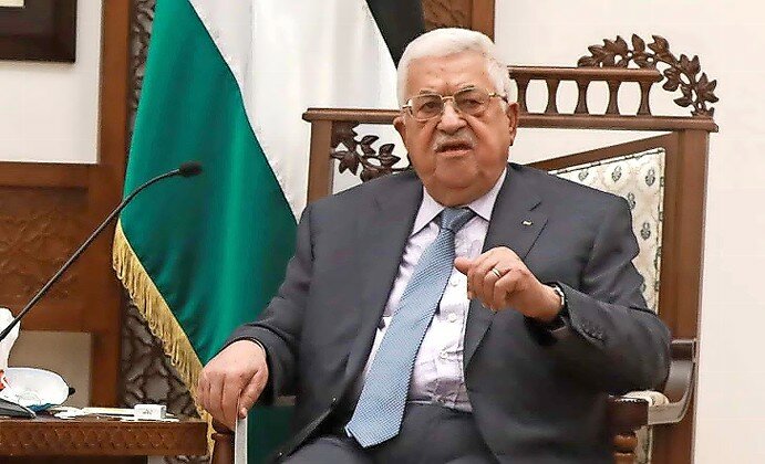 Palestinian Authority leader Mahmoud Abbas during a meeting with US Secretary of State Antony Blinken in Ramallah on May 25, 2021.