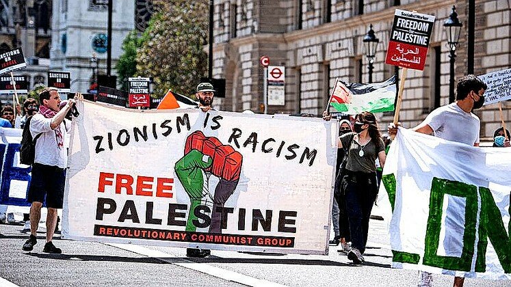 An anti-Israel protest in London in June 2021.