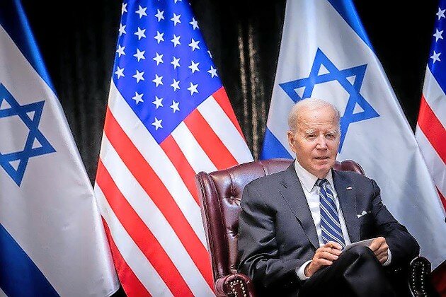 President Joe Biden in Tel Aviv on Oct. 18, 2023.
