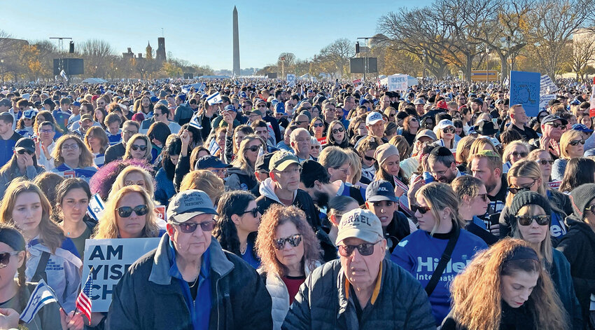 Some of the nearly 300,000 people who spoke truth to power when they rallied on the National Mall to support the righteousness of Israel&rsquo;s cause, on Nov. 15.