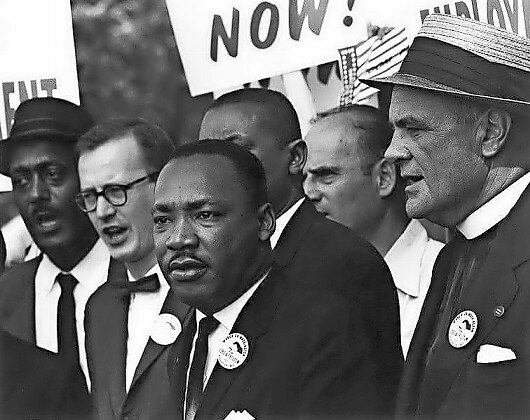 Dr. Martin Luther King Jr. at the 1963 Civil Rights March in Washington.