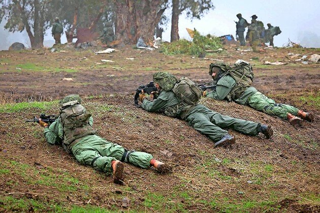 IDF reserve soldiers during a drill in the Golan Heights, in northern Israel on Dec. 6.