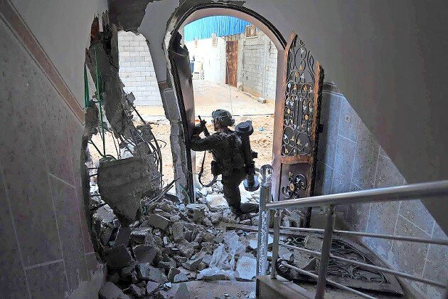 Israeli troops operating in the Hamas-ruled Gaza Strip on Dec. 12.