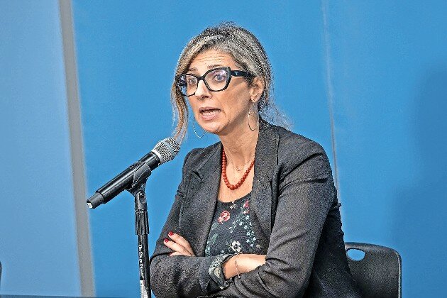 Francesca Albanese, United Nations special rapporteur on the occupied Palestinian territories, at a press briefing in the UN in New York on Oct. 27, 2022.