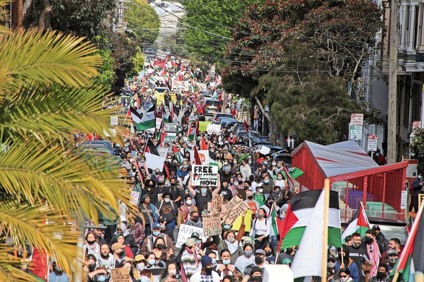 An anti-Israel demonstration in San Francisco in 2021.