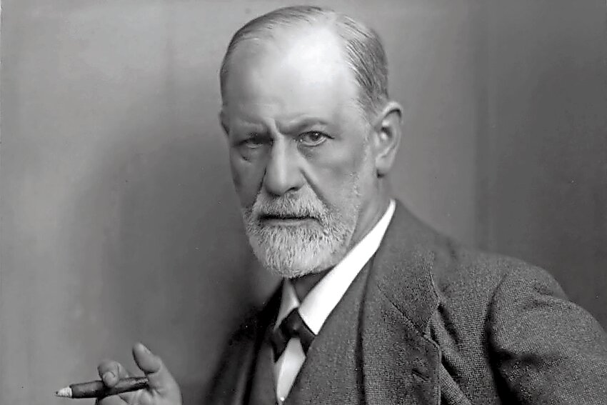 Photographic portrait of Sigmund Freud by Max Halberstadt, circa 1921.