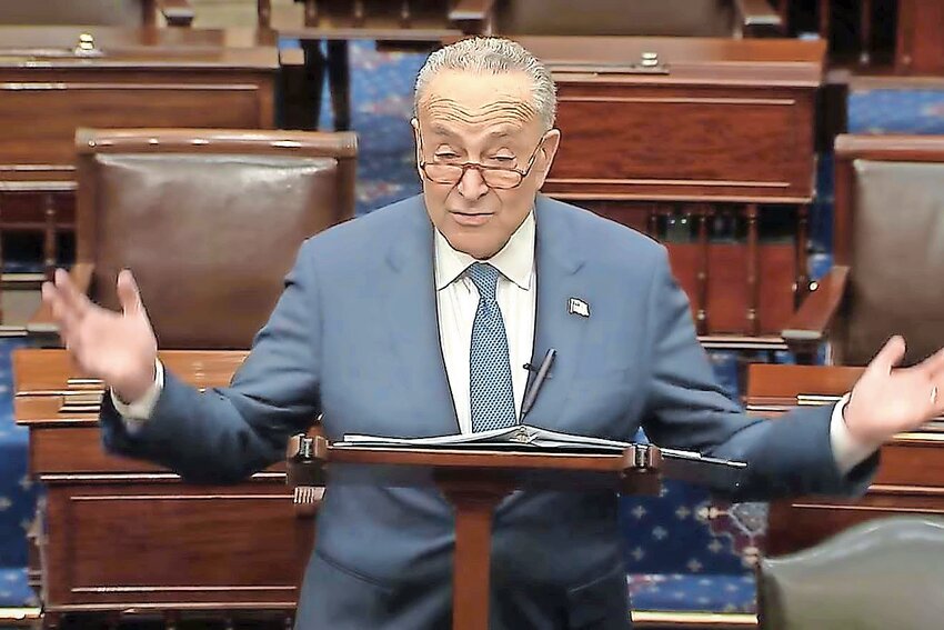 Senate Majority Leader Chuck Schumer delivers a 40-minute speech about antisemitism, on the Senate floor on Nov. 29, 2013. In that speech, observers said, he acquitted himself well as &ldquo;shomer Yisroel.&rdquo;