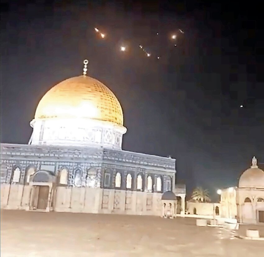 Iran&rsquo;s attack on Israel included firing weapons over the Temple Mount &mdash; weapons that were shot down by Israeli defenses without damage to the holy site.