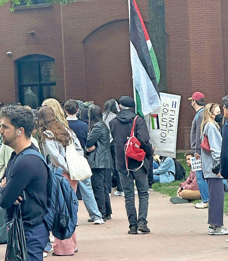 Among anti-Israel demonstrators at George Washington University in downtown Washington was a protester calling for a &ldquo;Final Solution.&rdquo;