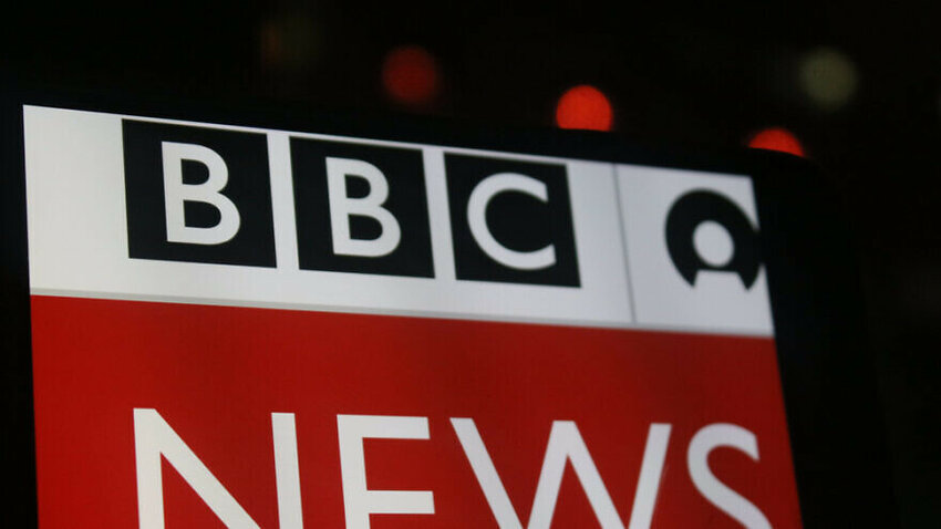 Close-up of the &ldquo;BBC News&rdquo; icon.
