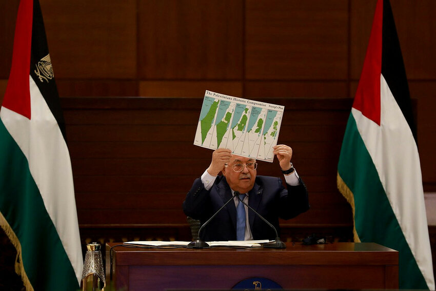 Palestinian Authority leader Mahmoud Abbas at a meeting in Ramallah, Sept. 3, 2020.