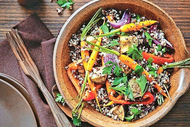 Mixed grains with veggies.