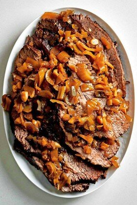 Red Wine and Honey Braised Brisket.