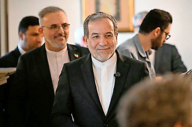 Iran&rsquo;s Foreign Minister Abbas Araghchi arrives to talk with journalists at the Iranian Ambassador&rsquo;s residence in Lisbon, Portugal on Nov. 27, 2024.